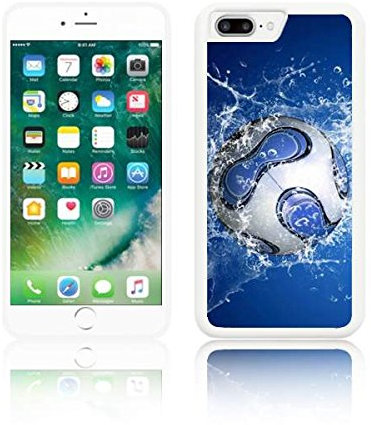 Jackster TPU Silicone 'Blue Football Splash' Case for Apple IPHONE Silicone (iPhone 5C, WHITE)
