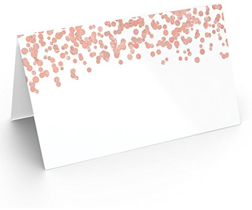 Printed Party Tischkarten für alle Anlässe und Veranstaltungen, 25 Stück (Roségold)