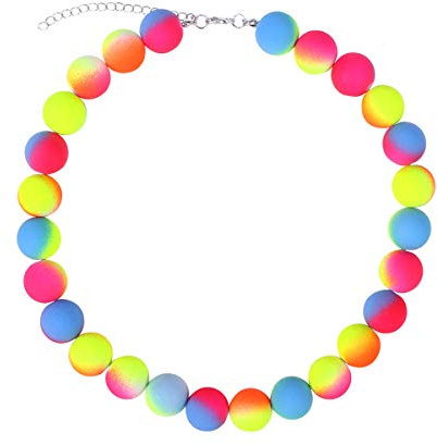 BESTOYARD Perlenkette Rainbow Farbe Halskette für Festival Carnival Party Supplies