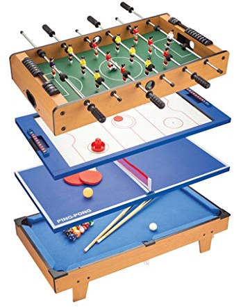 LCRACK 4 In 1 Multifunktions-Combo-Tisch, Kinder Familie Drinnen Draußen Robust Spaß Sport Zubehör (Farbe : C)