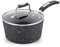 Scoville NEVERSTICK 18cm Saucepan with Lid, Non-Stick Saucepan, 1.5L Capacity, Suitable for All Hobs Including Induction, Cool-Touch Handle, PFOA Free, Dishwasher Safe, Aluminium, Black