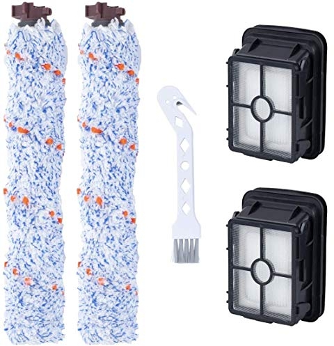Sillar Multiflächen Bürstenrolle und Ersatzfilter für BISSELL 17132 Crosswave 3-in-1 Nass- & Trockensauger Bissell Crosswave 2225N Pet Pro Filter, 2 Stück Bürstenrolle und 2 Stück Filter