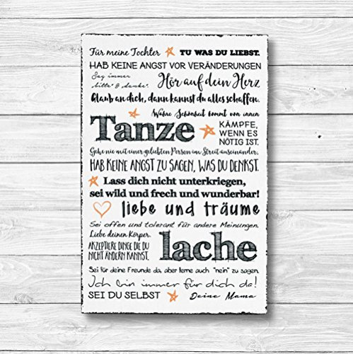 Für meine Tochter - Dekoschild Wandschild Holz Deko Wand Schild 20x30cm Holzdeko Holzbild Mitbringsel Geburtstag Geschenk