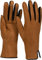 styleBREAKER Damen Touchscreen Handschuhe mit Farbkontrast und Fleece Futter, warme Thermo Fingerhandschuhe, Winter 09010030, Farbe:Cognac