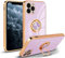 Newseego Case Compatible with iPhone 11 Pro, Electroplated Soft Silicone Shockproof iPhone 11 Pro Protective Cover, 360 Degree with Rotation Magnetic Car Finger Ring Holder for iPhone 11 Pro-Purple