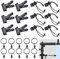 Rustark 22 Stück Hintergrund-robuste Federklemmen, elastische Foto-Clips, Halter-Clips, Sortiment-Set mit Vorhang-Clips, Hintergrundringe, Metall-Klammern, Klemmen für Fotografie, Video, Studio,