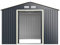 GOPLUS 5,3㎡ Abri de Jardin Métal, Cabine de Jardin Extérieur Portes Coulissantes, Cabane de Rangement à Outils, 277 x 191 x 202 cm, Gris