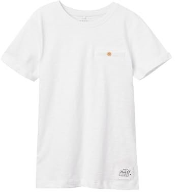 NAME IT Jungen Nkmvincent Top F Noos T-Shirt, Bright White, 134-140 EU