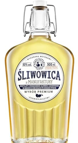 Śliwowica z Manufaktury (Sliwowitz) 0,5L | Flavoured Vodka, Pflaumen-Wodka |500 ml | 50% Alkohol | Manufaktura Wódki | Geschenkidee | 18+