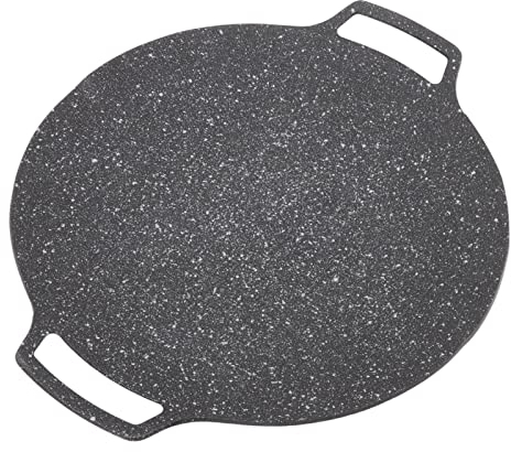 Sartén para parrilla coreana, sartén para parrilla redonda antiadherente para barbacoa coreana, plancha para barbacoa redonda con asa, placa de estufa multifuncional (Gas Model 30cm)