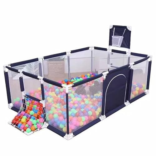 180×123cm Parc Bebe, Le Petit Parc Enfant pour l'appartement, Intérieur et Extérieur Parc Bébé, avec Filet Respirant Sur Quatre Côtés, Facilité d'installation et de mobilité