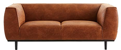 Design-Sofa aus Leder in Antikoptik, 2-3-Sitzer Morris