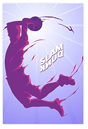 FISH DRAGATE Anime-Poster Slam Dark 19, Leinwand-Poster, Schlafzimmer, Dekoration, Sport, Landschaft, Büro, Raumdekoration, Geschenk, ohne Rahmen, 30 x 45 cm