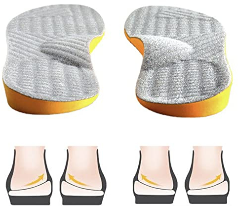 Goofort Solette ortopediche per correggere la postura, 4 in 1, in gel, per donne e uomini, fascite plantare, pronazione, piedi piatti, supporto per arco alto, metatarsalgia X/O, valgo, varo