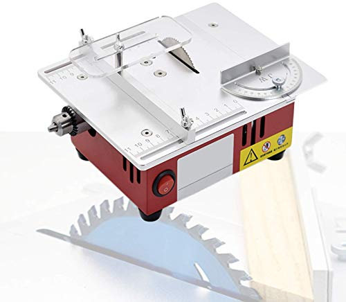 BrolEo Liftable Table Saw, Mini Electric Table Saw 96W with Precision Chuck and Vacuum Tube,Variable Speed 3000-9200 Rpmlamping Range 0.3-6.5Mm/0.01-0.26