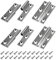 SWAWIS 4Pcs Bisagras de Puerta Desmontables, 6.4*3.6cm Bisagras de Bandera de Acero Inoxidable 304 con Tornillos, Bisagra Izquierda de Puerta para Puertas Interiores y Exteriores Industria del Mueble