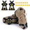 Flintronic Steigeisen mit 10 Zähne, Anti Rutsch Schuhkralle mit Edelstahl Spikes, Klampen Schuhe Spikes für Schuhe und Bergschuhe, für Wandern, EIS, Schnee, Winter Outdoor, Trekking