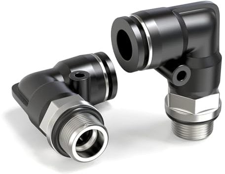 TAILONZ PNEUMATIC Coude mâle 10mm OD Tube x 1/4 Inch BSP Raccords Push to Connect PL10-02 (Pack de 10)