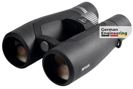 NOBLEX - Fernglas NF 8x56 Advanced für die Dämmerung, Hochwertiges Fernglas für Erwachsene für die Jagd, Vogelbeobachtung und Wandern, wasserdicht, stoßfest, schwarz