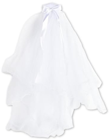 YangQian Hochzeitsschleier Kurz Kostüm 2 Tier Tüll Schleier für Bräute Brautschleier für Hochzeit Braut Haarschmuck Hochzeitsschleier, Kurze Hochzeit Schleier, Small