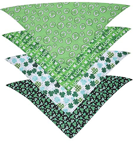 FRCOLOR 4stücke Haustier Halstuch Verstellbare Pet Bandana Für Hunde Und Katzen Dekorative Tücher Mit Kreativem Druck Für Haustierbesitzer Und Pflegeleicht Und Stylisch