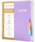 CAGIE A4 Notizbuch mit Register Liniert Spiralbindung 240 Seiten (120 Blatt) Klein Spirale Notizblock Block mit Register für Arbeit Office Schule College Essentials, Lila, 24.5x 28.5 cm
