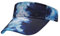 ZLYC Damen Sommer Sonnenschild Golf Visor Cap mit Klettverschluss(Krawattengefärbt Marine),Einheitsgröße