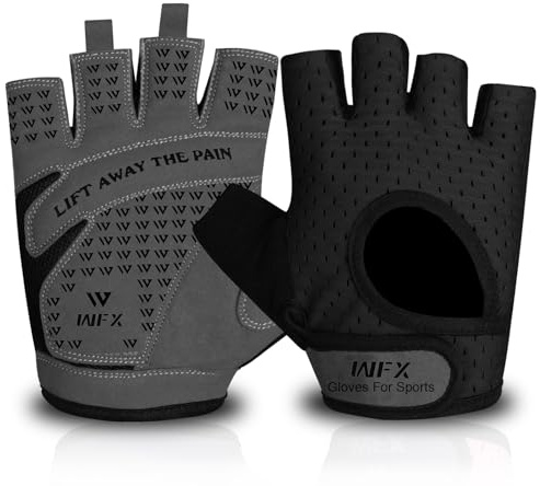 WFX Gants de Gymnastique d'haltérophilie, d'entraînement de Fitness, Respirants, antidérapants, rembourrés en Silicone, Protection de la Paume, équipement de Musculation élastique, Exercice de