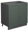 Vicco Spülenunterschrank Fame-Line, Grün-Gold Landhaus/Anthrazit, 80 cm mit Regal, AP Eiche