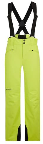 Ziener Kinder AXI Ski-Hose/Schnee-Hose | wasserdicht, Träger, PFC frei, bitter Lemon, 140