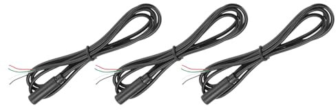 QUARKZMAN Stereo Spina Jack, 3pz 3,5mm Presa Femmina Filo Nudo Estremità Aperta Sostituzione Cavo Audio Stereo TRS 4 Poli Stereo 1/8 Cavo Audio Spina Jack per Riparazione Cavo Cuffia, 1m