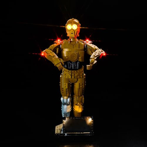 Version mit Lichtsteuerung Licht-Kit Kompatibel mit Lego C-3PO (Kein Modell), Led Beleuchtungs Set Compatible with Lego 75398 C-3PO Kreative Spielzeug