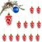 HERZONE 12pcs Weihnachtsbaumanhänger Tannenzapfen Anhänger Pinienzapfen anhänger,Zapfen Deko zum Anhängen (rot(zapfen))