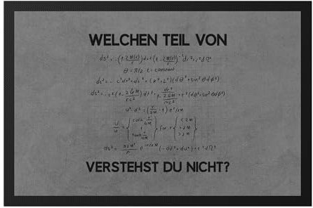 Hey!Print Welchen Teil Der Formel Verstehst Du Nicht Fußmatte Lustige Geschenkidee Mathematiker Physiker Mathe-Abi