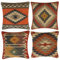 INDACORIFY Vintage-Kelim-Kissenbezüge, indische Wolle, Jute-Kissenbezug, Heimdekoration, handgewebte türkische Kissen, Set mit 4 dekorativen Kissenbezügen