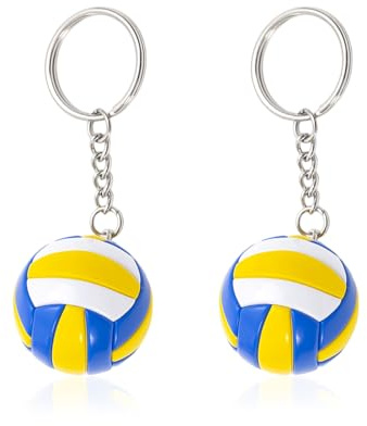 2 Stück Volleyball-Schlüsselanhänger, Sport-Souvenirs, Kreative Schlüsselanhänger, Taschenanhänger, Sportelement-Schlüsselanhänger