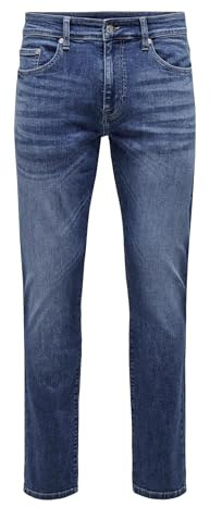 ONLY & SONS Herren Jeans ONSLOOM Slim 6756 - Slim Fit - Blau - Medium Blue Denim, Größe:38W / 34L, Farbe:Medium Blue Denim 22026756