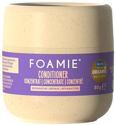 Foamie Conditioner Konzentrat Reparatur, 3x konzentrierte Pflege, aufbauend, nachhaltige Verpackung, silikonfrei, vegan, mit Niacinamid & Betain, 80g