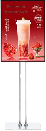 LED Slim Snap Aluminium LED Leuchtkasten, Standlichtkasten Billboard, LED beleuchtete Displayboard Halter Displayrahmen(Black Frame,43,5 * 60cm)