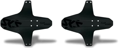 SKS GERMANY Flap Guard Schutzblech für Vorder- oder Hinterrad (leichtes & stabiles Fahrradzubehör mit effektivem Spritzschutz, aus Hochleistungskunststoff, einfache Montage), schwarz (Packung mit 2)