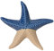 Seestern Deko Maritim 16x2cm Porzellan - Dekofigur Dekoseestern - Dekoidee Geschenkidee - Tischdeko Meeresdeko Stranddeko - Blau Beige