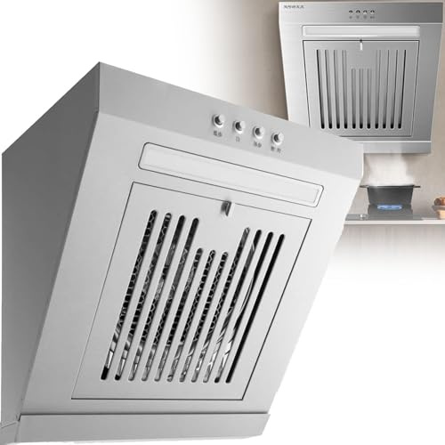 Stainless Steel Small Extra-ctor Hood, 230W Side Suction Cooker Hood with LED - Kitchen Range Hoods, 400mm/600mm Wall Mounted Extra-ctor Fan for 17 M³/min.,600mm