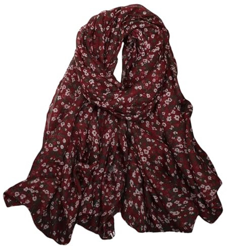 FAIRYGATE Tuch Damen Frühling Schal Blumen - Leichte Große Lange Damenschal Eleganter Tücher 9050