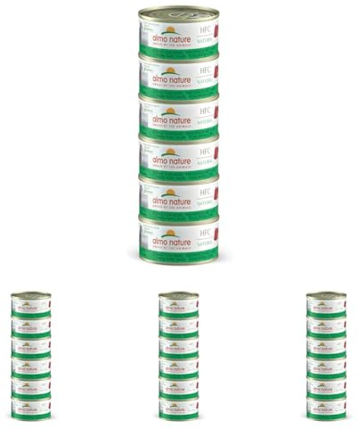 almo nature Megapack Katzenfutter nass - Thunfisch Mit Mais 24er Pack (6x70g)