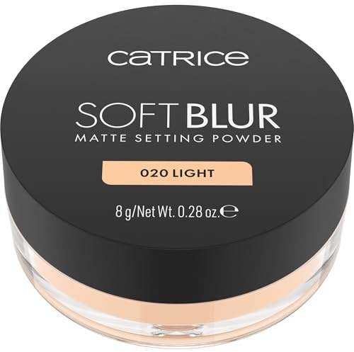 Catrice Soft Blur Matte Setting Powder, longlasting, mattifying, pore refining, natural, translucent (8g) | Lightweight, All-Day Wear, Blurs Pores & Imperfections, No Flashback, Travel-Friendly, Fragrance Free, Vegan, 0.28 oz