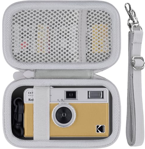 Khanka for Kodak EKTAR H35/H35N Half Frame Film Camera Hard Travel Carrying Storage Case with Carry Handle and Shoulder Strap,Case Only (Sand)