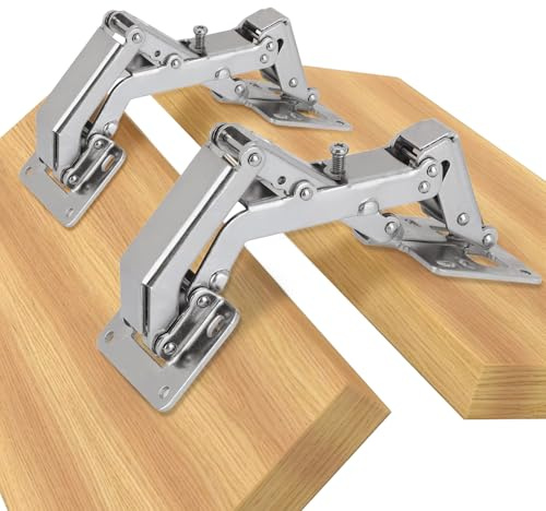 VOIDHUES 170 Degree Soft Close Cabinet Hinges 4 Pcs Kitchen Cupboard Hinges Support with Cover Plate with Screws Suitable for Kitchen Turntables, Corner Cabinets, Hidden Doors, Folding Doors