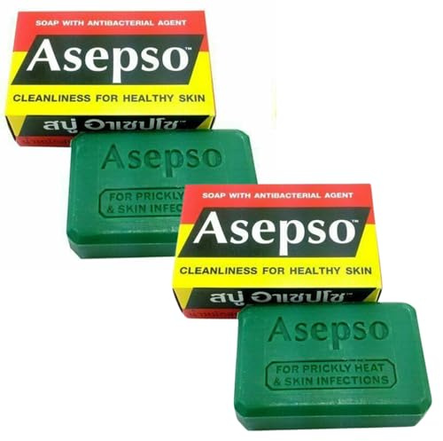 ASEPSO Original - Lot de 2 Savons 80 g (2 x 80 g) - Hygiène quotidienne mains et corps - Anti-odeurs - Mousse rapide - Rinçage facile
