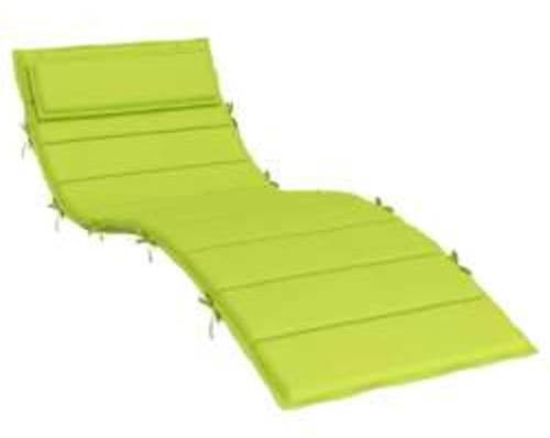 vidaXL Sonnen-Lounger Kissen Grün 180 x 60 x 4 cm Oxford-Stoff, Garten und Terrasse, rechteckiges Sonnenliegekissen, gemütliche Polster für entspannte Stunden draußen