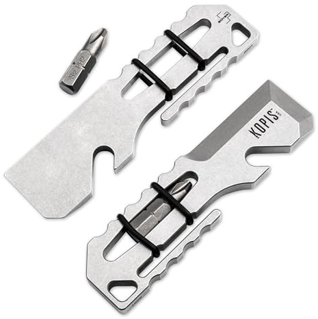 BÖKER PLUS® Grift - EDC Multifunktionstool - VA Hebel-Werkzeug rostfrei - Everyday Carry Prybar mit Flaschenöffnen, Clip - Schraubendreher mit Kreuz-Bit - Profi Schlüsselanhänger Brecheisen Mini